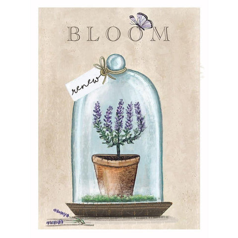 Bloom Terrarium White Modern Wood Framed Art Print by Tyndall, Elizabeth