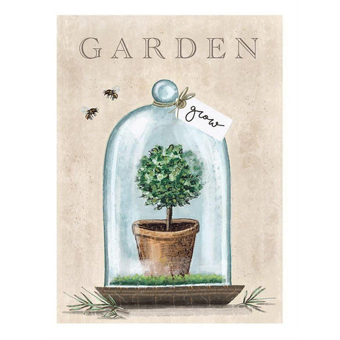 Garden Terrarium Black Modern Wood Framed Art Print with Double Matting by Tyndall, Elizabeth