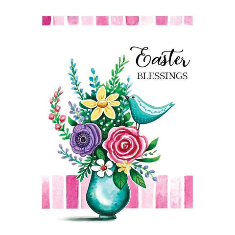 Easter Blessings Gold Ornate Wood Framed Art Print with Double Matting by Tyndall, Elizabeth