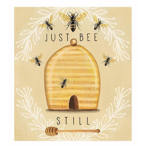 Just Bee Still Gold Ornate Wood Framed Art Print with Double Matting by Tyndall, Elizabeth