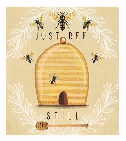 Just Bee Still Black Ornate Wood Framed Art Print with Double Matting by Tyndall, Elizabeth