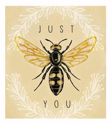 Just Bee You Black Ornate Wood Framed Art Print with Double Matting by Tyndall, Elizabeth