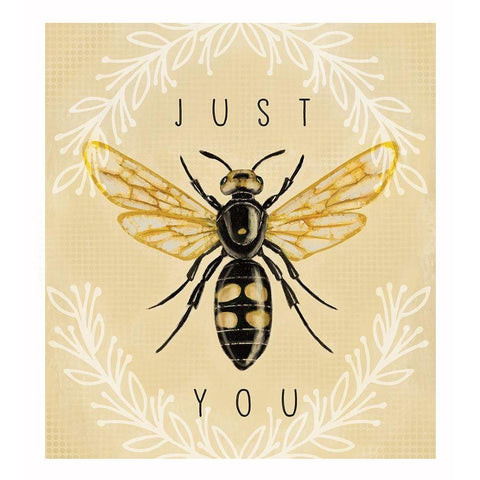 Just Bee You Gold Ornate Wood Framed Art Print with Double Matting by Tyndall, Elizabeth