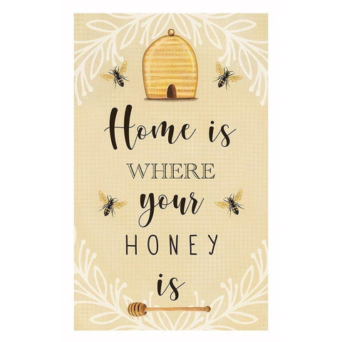 Home is Where Your Honey Is Black Modern Wood Framed Art Print by Tyndall, Elizabeth