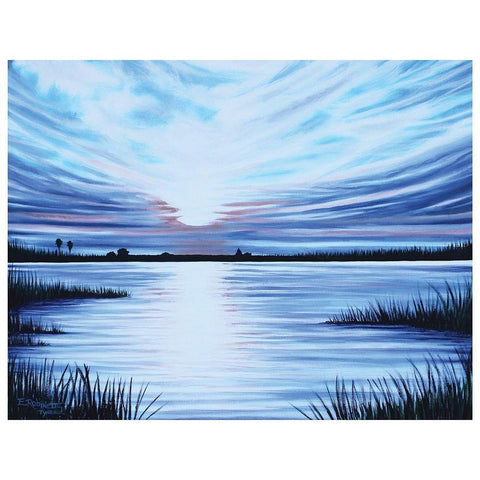 The Sunset Black Modern Wood Framed Art Print by Tyndall, Elizabeth