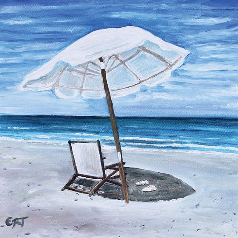 Under the Umbrella Black Modern Wood Framed Art Print with Double Matting by Tyndall, Elizabeth