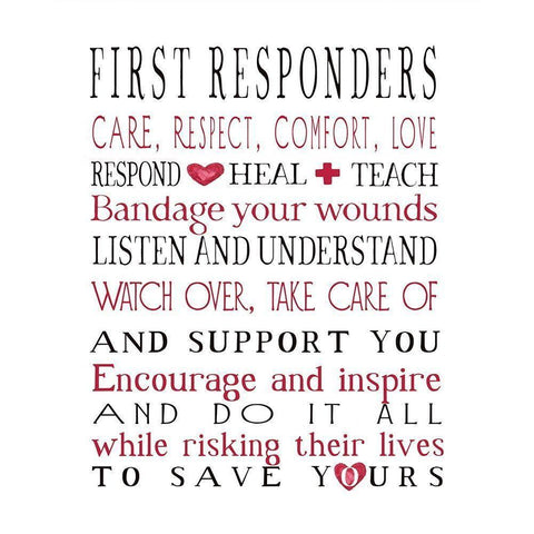 First Responders Gold Ornate Wood Framed Art Print with Double Matting by Tyndall, Elizabeth