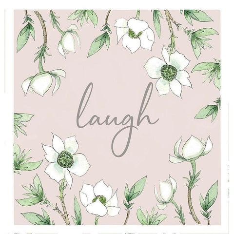 Laugh Gold Ornate Wood Framed Art Print with Double Matting by Tyndall, Elizabeth