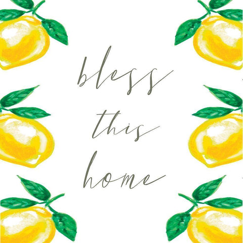 Bless This Home White Modern Wood Framed Art Print by Tyndall, Elizabeth