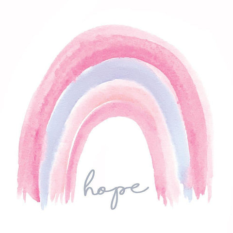 Hope Rainbow White Modern Wood Framed Art Print by Tyndall, Elizabeth