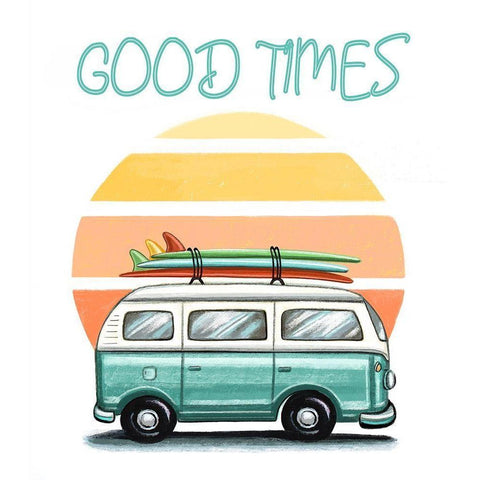 Good Times White Modern Wood Framed Art Print by Tyndall, Elizabeth