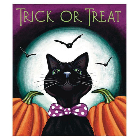 Trick or Treat White Modern Wood Framed Art Print by Tyndall, Elizabeth