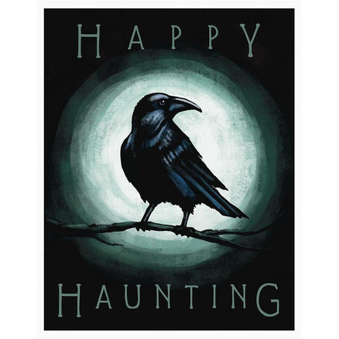 Happy Haunting White Modern Wood Framed Art Print by Tyndall, Elizabeth