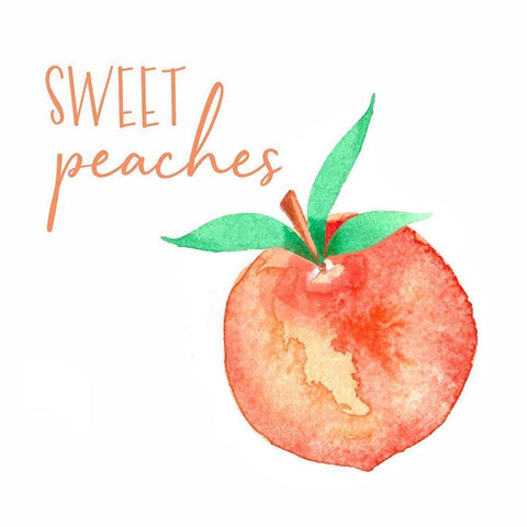 Sweet Peaches Gold Ornate Wood Framed Art Print with Double Matting by Tyndall, Elizabeth