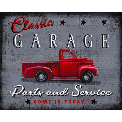 Classic Garage White Modern Wood Framed Art Print by Tyndall, Elizabeth