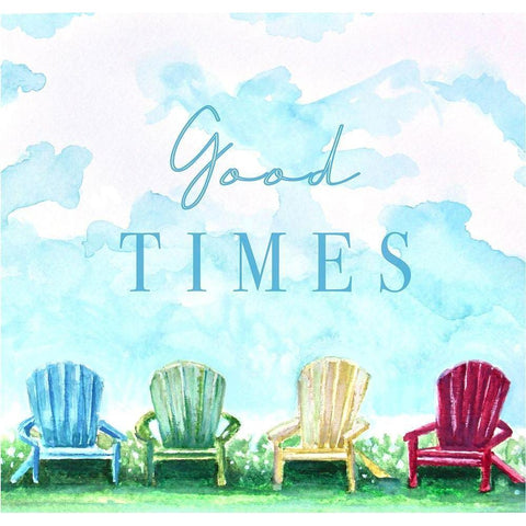 Good Times White Modern Wood Framed Art Print by Tyndall, Elizabeth