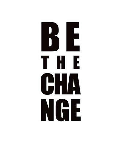 Be the Change Black Ornate Wood Framed Art Print with Double Matting by Tyndall, Elizabeth