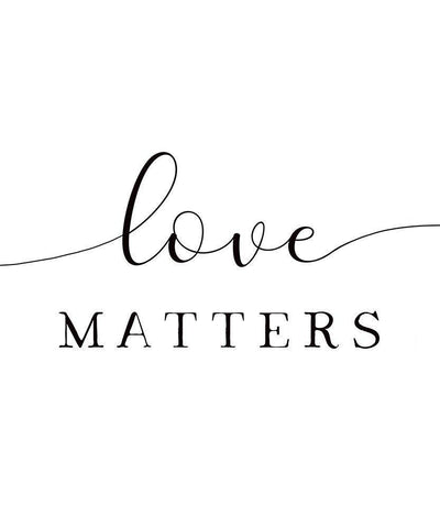 Love Matters White Modern Wood Framed Art Print with Double Matting by Tyndall, Elizabeth