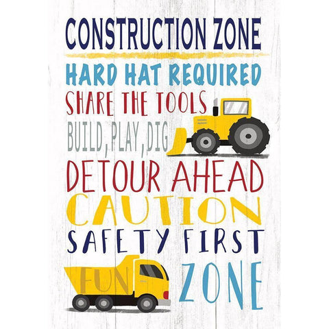 Construction Zone Black Modern Wood Framed Art Print with Double Matting by Tyndall, Elizabeth