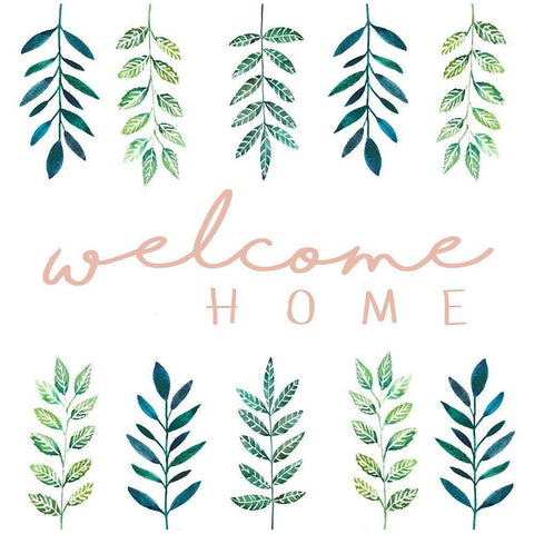 Welcome Home White Modern Wood Framed Art Print by Tyndall, Elizabeth