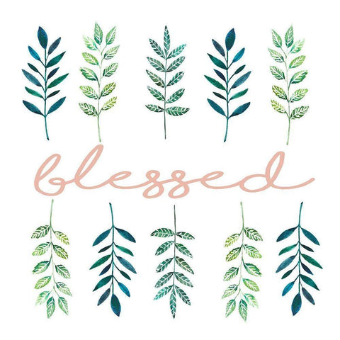 Blessed White Modern Wood Framed Art Print by Tyndall, Elizabeth