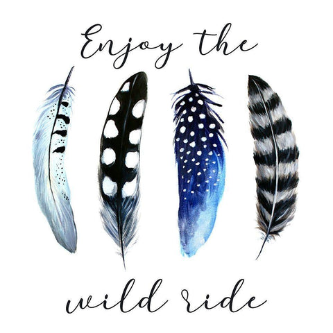 Enjoy the Wild Ride Black Ornate Wood Framed Art Print with Double Matting by Tyndall, Elizabeth