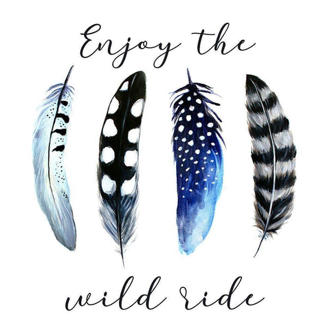 Enjoy the Wild Ride Black Modern Wood Framed Art Print by Tyndall, Elizabeth