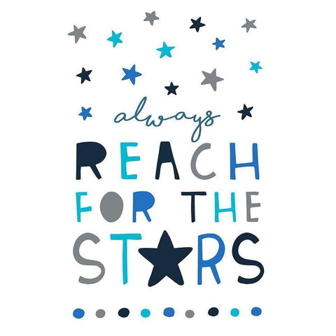 Reach for the Stars Black Modern Wood Framed Art Print by Tyndall, Elizabeth