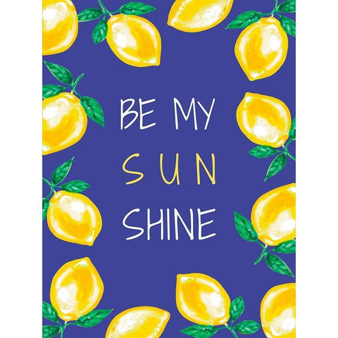 Be My Sunshine Gold Ornate Wood Framed Art Print with Double Matting by Tyndall, Elizabeth