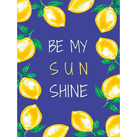 Be My Sunshine Black Modern Wood Framed Art Print with Double Matting by Tyndall, Elizabeth