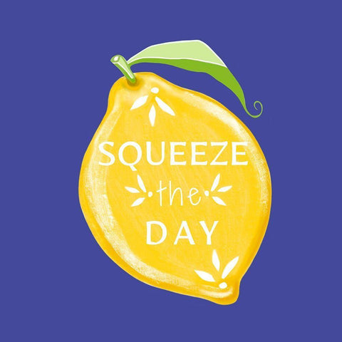 Squeeze the Day White Modern Wood Framed Art Print with Double Matting by Tyndall, Elizabeth