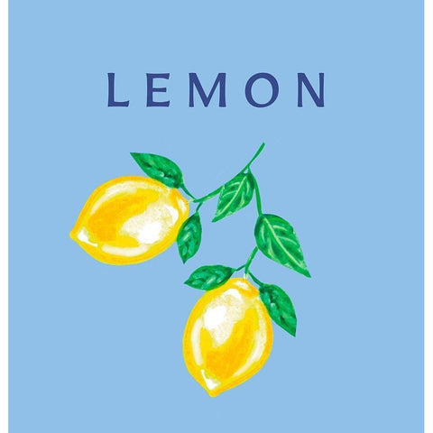 Hanging Lemons White Modern Wood Framed Art Print by Tyndall, Elizabeth