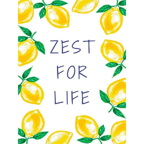 Zest for Life Gold Ornate Wood Framed Art Print with Double Matting by Tyndall, Elizabeth