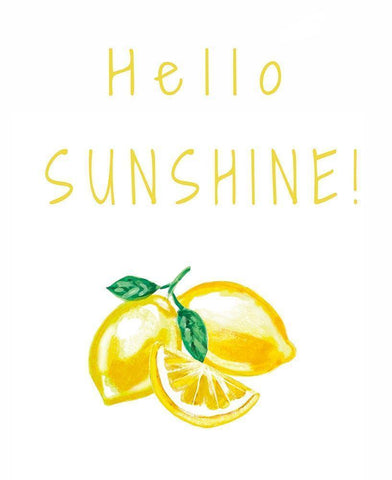 Hello Sunshine White Modern Wood Framed Art Print with Double Matting by Tyndall, Elizabeth