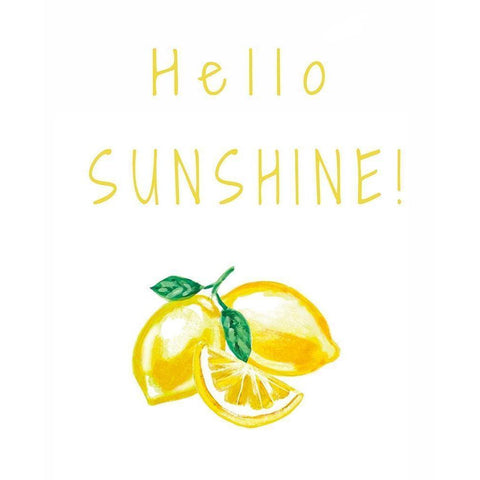 Hello Sunshine White Modern Wood Framed Art Print by Tyndall, Elizabeth