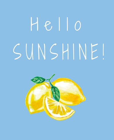 Hello Sunshine White Modern Wood Framed Art Print with Double Matting by Tyndall, Elizabeth