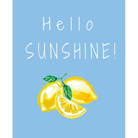 Hello Sunshine White Modern Wood Framed Art Print by Tyndall, Elizabeth