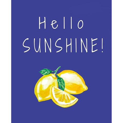 Hello Sunshine White Modern Wood Framed Art Print by Tyndall, Elizabeth