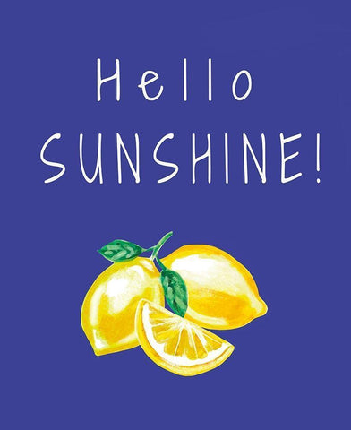 Hello Sunshine White Modern Wood Framed Art Print with Double Matting by Tyndall, Elizabeth