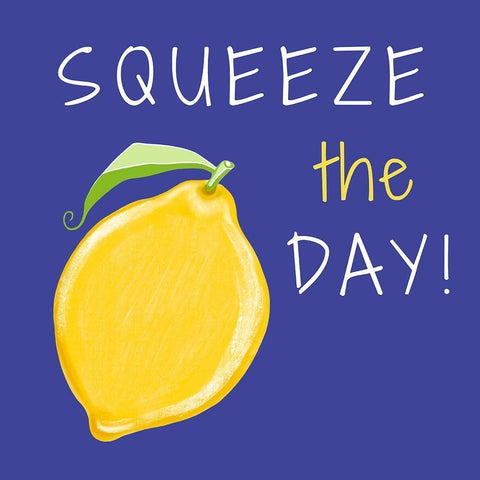 Squeeze the Day White Modern Wood Framed Art Print with Double Matting by Tyndall, Elizabeth