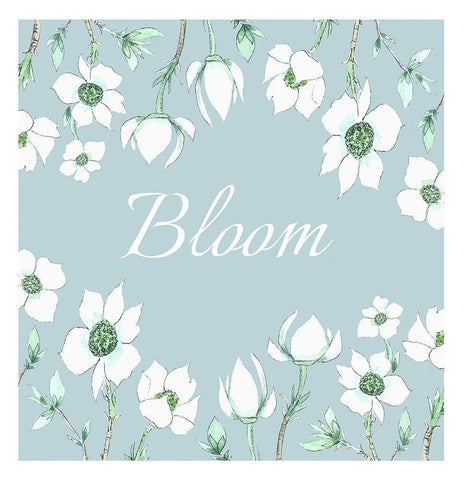 Bloom White Modern Wood Framed Art Print with Double Matting by Tyndall, Elizabeth