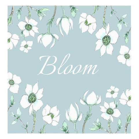 Bloom White Modern Wood Framed Art Print by Tyndall, Elizabeth