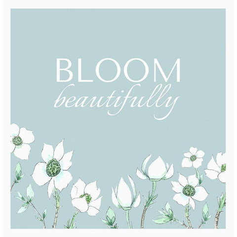 Bloom Beautifully Black Modern Wood Framed Art Print with Double Matting by Tyndall, Elizabeth