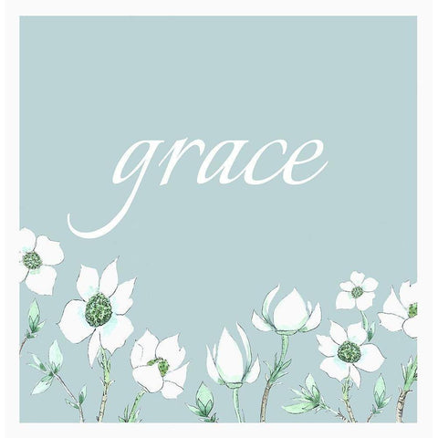 Grace White Modern Wood Framed Art Print by Tyndall, Elizabeth