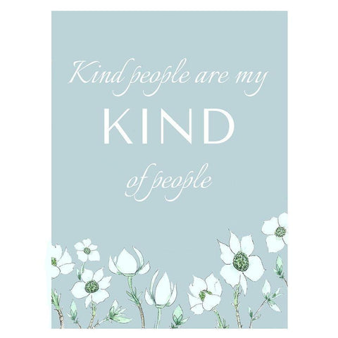 Kind People White Modern Wood Framed Art Print by Tyndall, Elizabeth