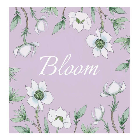 Bloom White Modern Wood Framed Art Print by Tyndall, Elizabeth