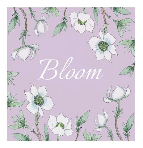 Bloom White Modern Wood Framed Art Print with Double Matting by Tyndall, Elizabeth