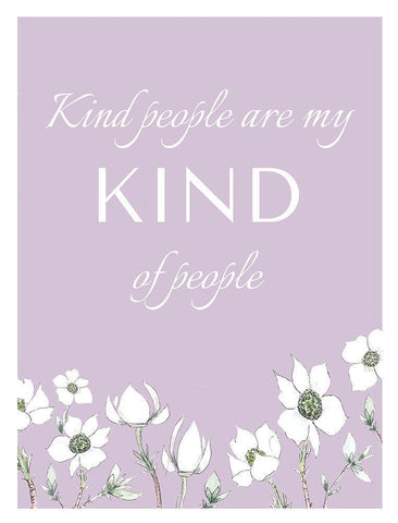 Kind People Black Ornate Wood Framed Art Print with Double Matting by Tyndall, Elizabeth