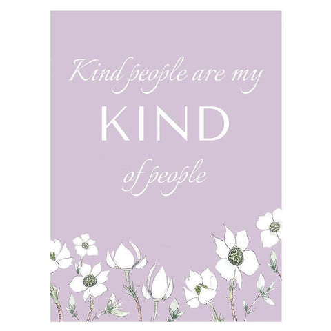 Kind People White Modern Wood Framed Art Print by Tyndall, Elizabeth