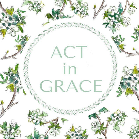 Act in Grace Gold Ornate Wood Framed Art Print with Double Matting by Tyndall, Elizabeth